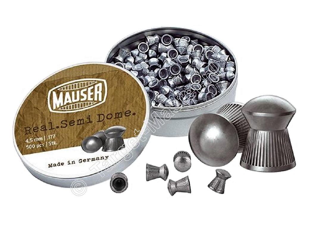 Mauser Real Semi Dome 4.50mm Airgun Pellets tin of 500